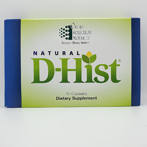 a box of d -hist sitting on a white surface.